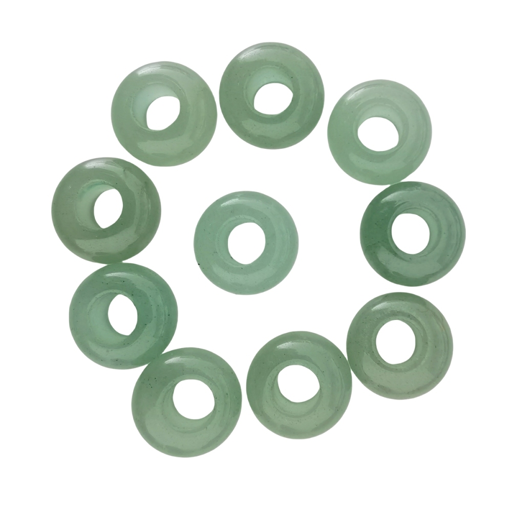 Green Aventurine Abacus Beads Drilled Big Hole for Making Jewelry 1PCS