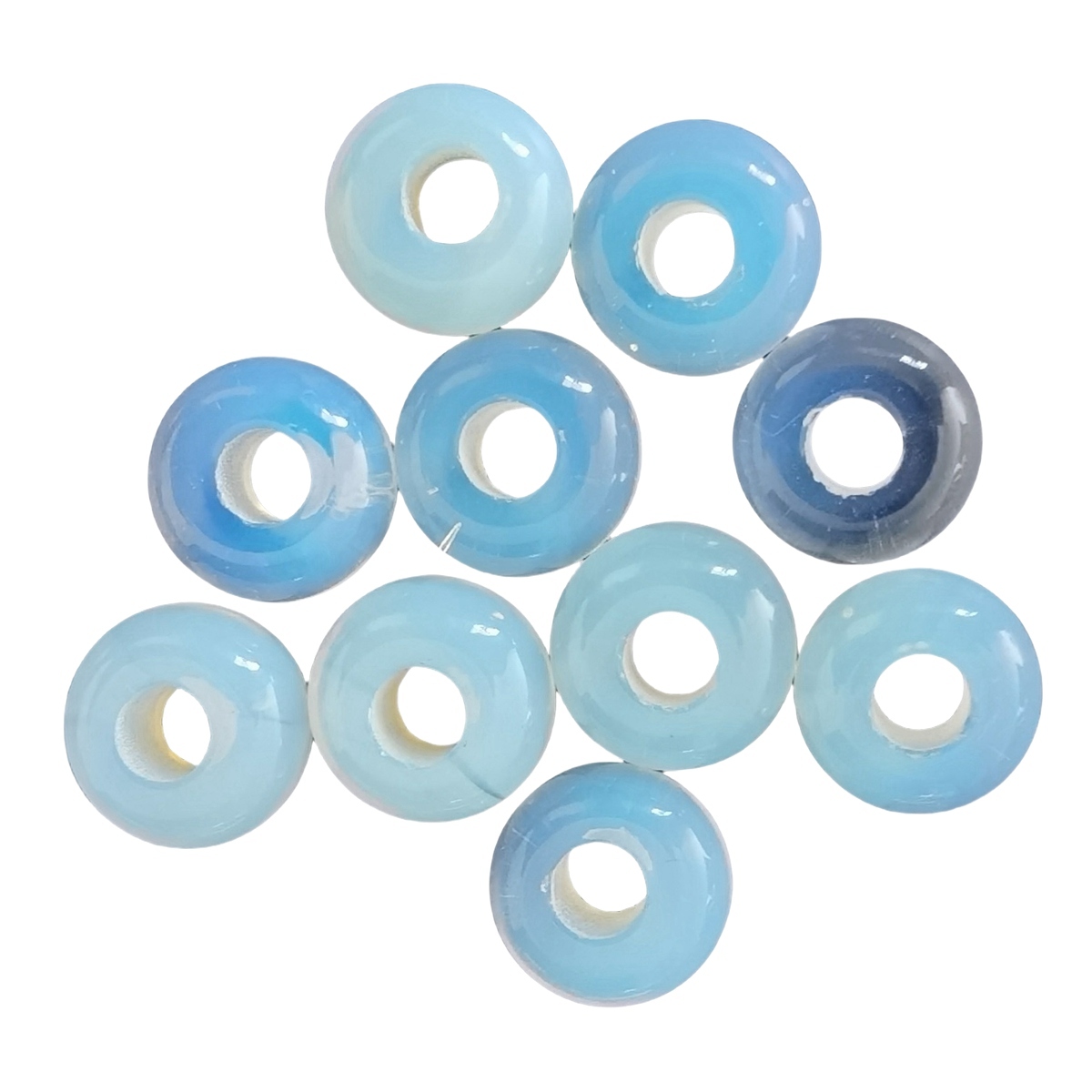 Opal Abacus Beads for Making Jewelry Handmade Craved Spacer Gemstone Drilled 4MM Big Hole