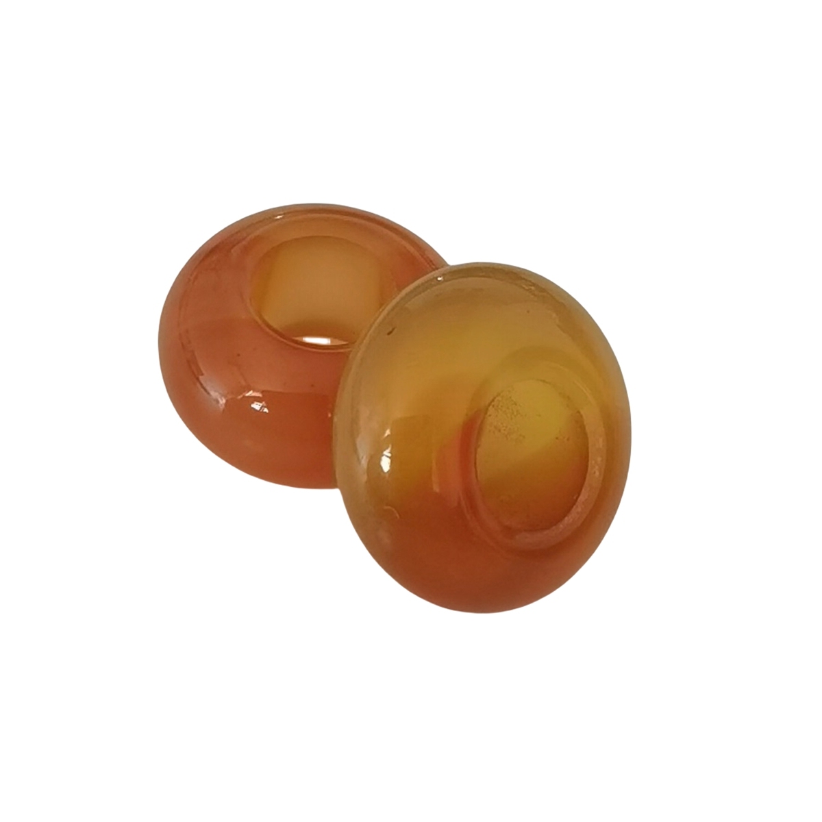 Red Carnelian Abacus Beads Drilled Big Hole for Making Jewelry 1PCS