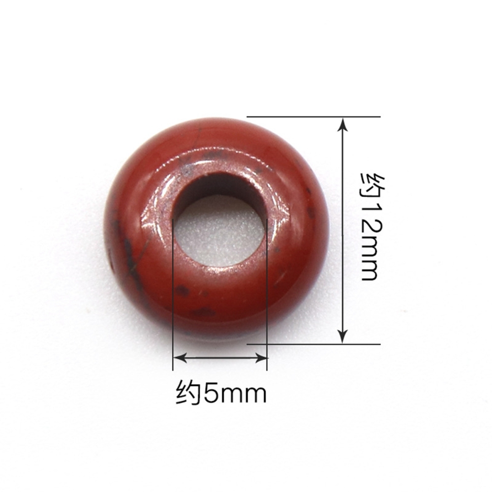 D12X5MM Natural Gemstone Abacus Beads Drilled Big Hole (5MM) for Making Jewelry 1PCS