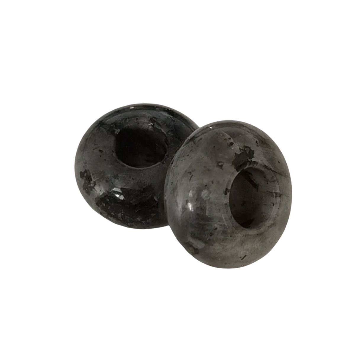 Black Labradorite Abacus Beads for Making Jewelry Handmade Craved Spacer Gemstone Drilled 4MM Big Hole