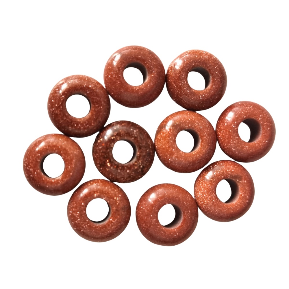 Red Goldstone Abacus Beads Drilled Big Hole for Making Jewelry 1PCS