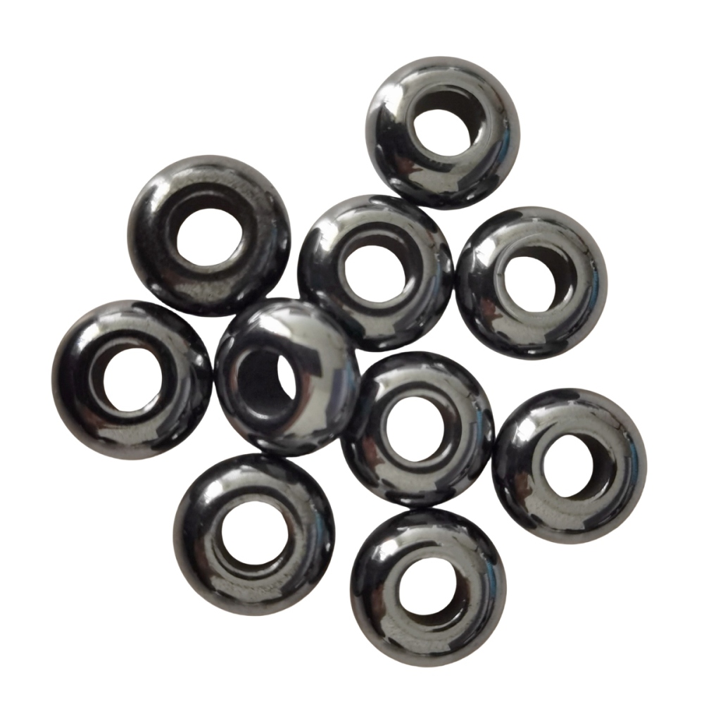 Hematite Abacus Beads Drilled Big Hole for Making Jewelry 1PCS