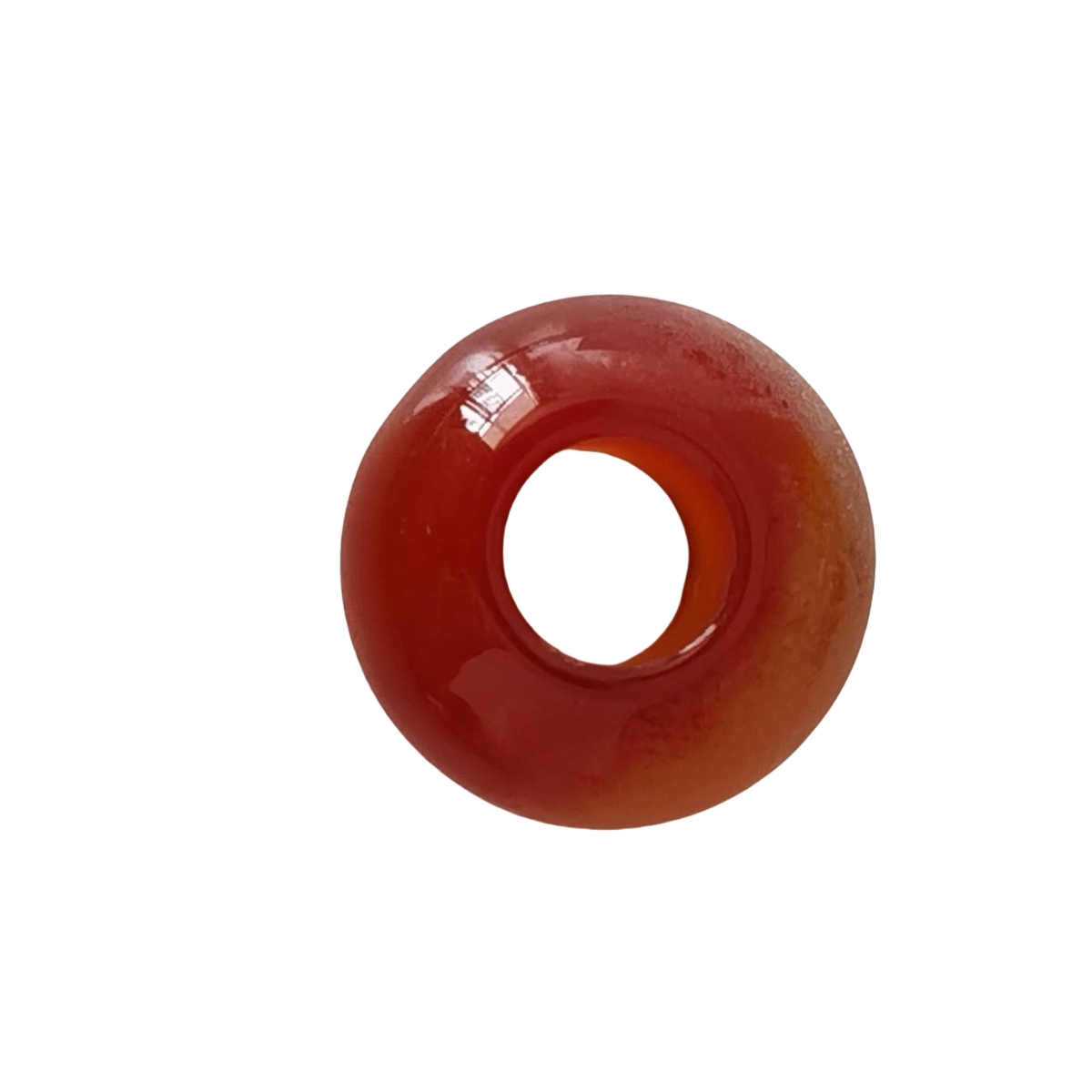 Red Carnelian Abacus Beads Drilled Big Hole for Making Jewelry 1PCS