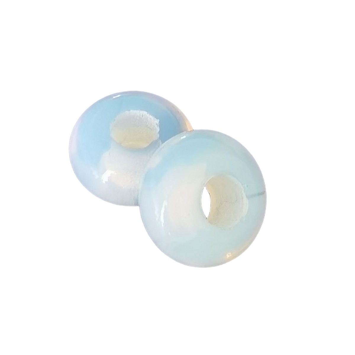Opal Abacus Beads for Making Jewelry Handmade Craved Spacer Gemstone Drilled 4MM Big Hole