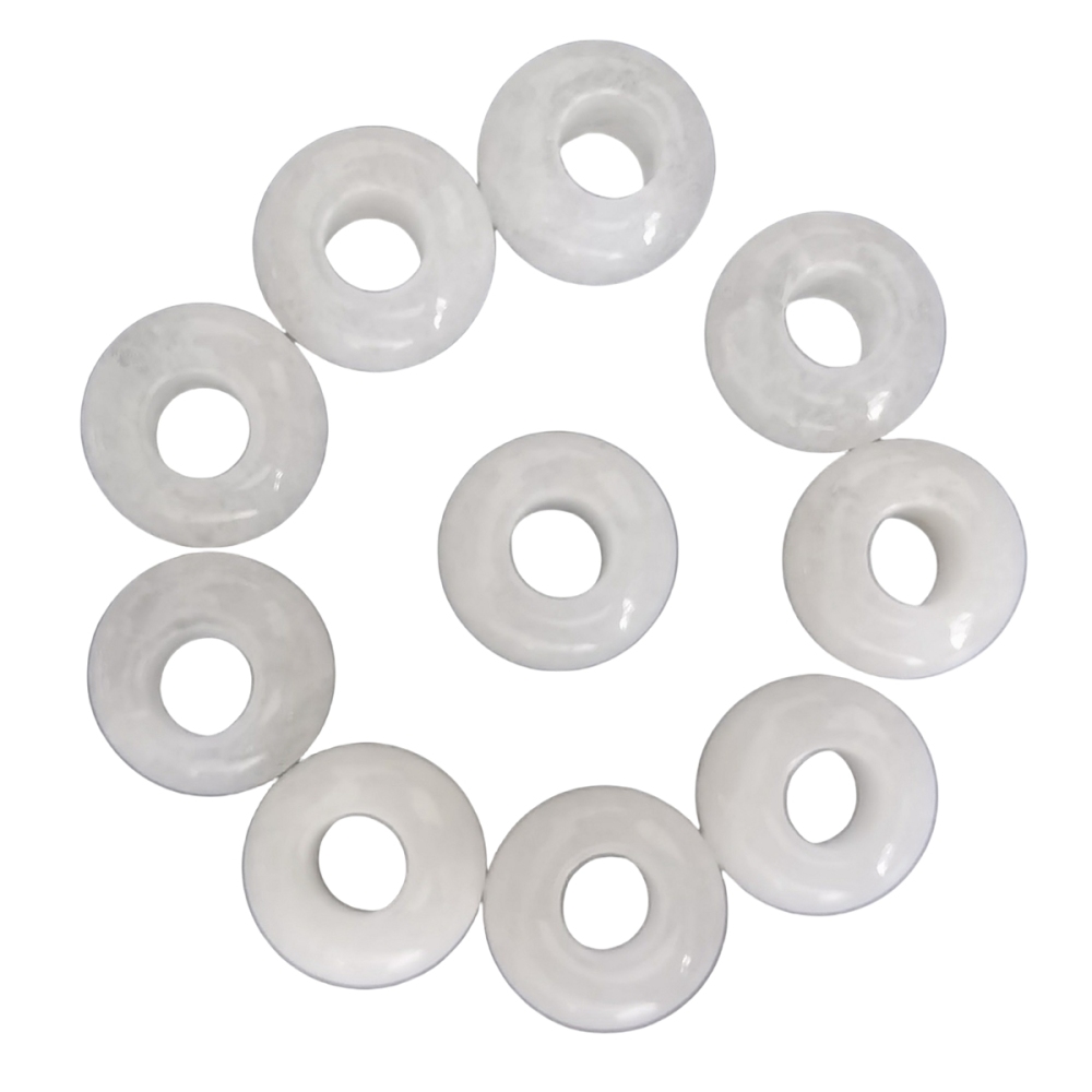 Quartz Crystal Abacus Beads for Making Jewelry Handmade Craved Spacer Gemstone Drilled 4MM Big Hole