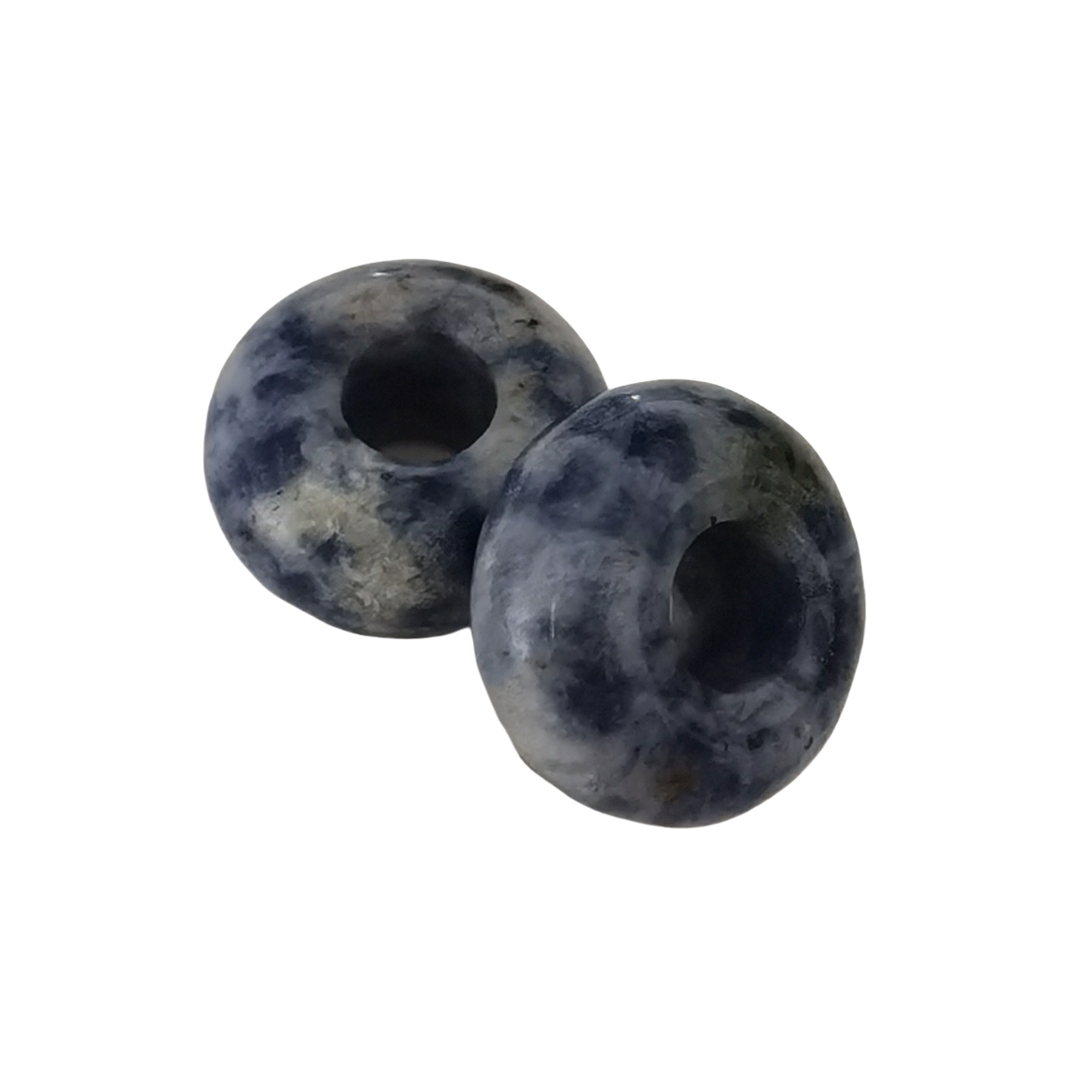 Sodalite Abacus Beads for Making Jewelry Handmade Craved Spacer Gemstone Drilled 4MM Big Hole
