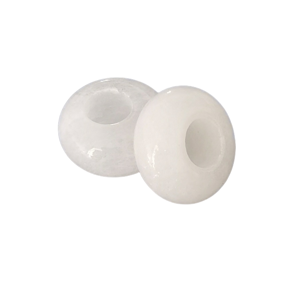 Quartz Crystal Abacus Beads for Making Jewelry Handmade Craved Spacer Gemstone Drilled 4MM Big Hole