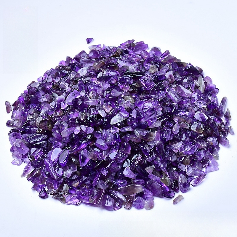 Amethyst Chips 100Gram Crushed Gemstone Perfect for Home Decoration & Decor Jewelry Making Chakra Healing Meditation Wicca Vases & Plants - Irregular Shaped Pieces