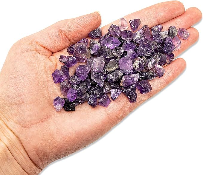 Amethyst Chips 100Gram Crushed Gemstone Perfect for Home Decoration & Decor Jewelry Making Chakra Healing Meditation Wicca Vases & Plants - Irregular Shaped Pieces