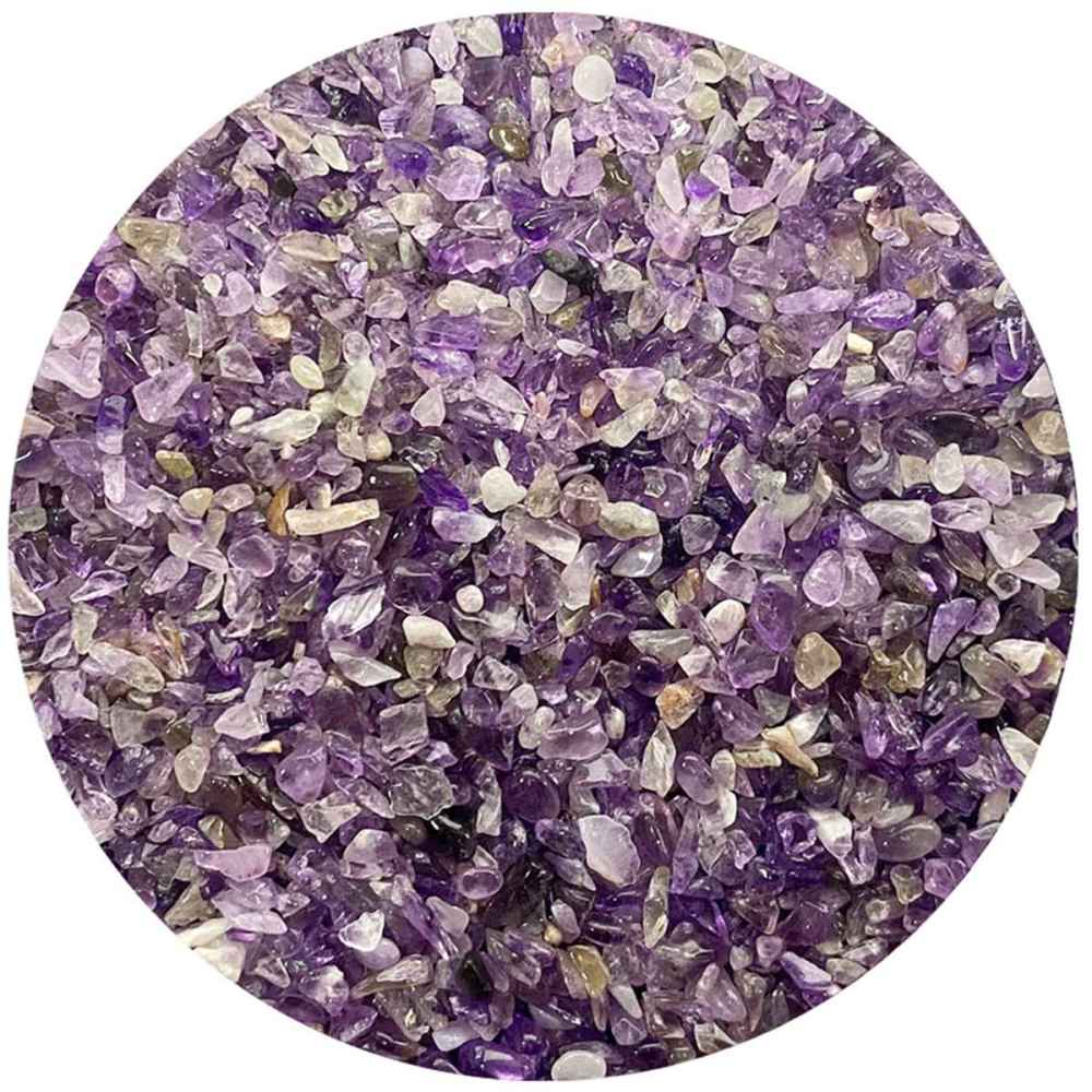 Amethyst Chips 100Gram Crushed Gemstone Perfect for Home Decoration & Decor Jewelry Making Chakra Healing Meditation Wicca Vases & Plants - Irregular Shaped Pieces