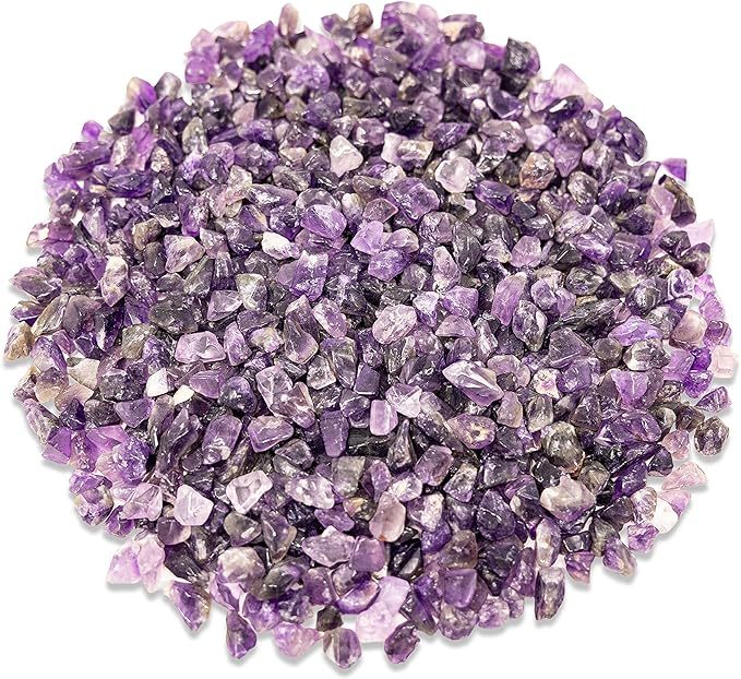 Amethyst Chips 100Gram Crushed Gemstone Perfect for Home Decoration & Decor Jewelry Making Chakra Healing Meditation Wicca Vases & Plants - Irregular Shaped Pieces