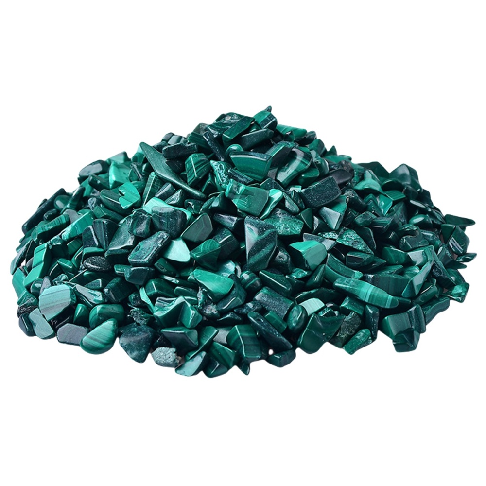 100 Gram Tumbled Malachite Chips Crushed Gemstone Perfect for Home Decoration & Decor Jewelry Making Chakra Healing Meditation Wicca Vases & Plants - Irregular Shaped Pieces