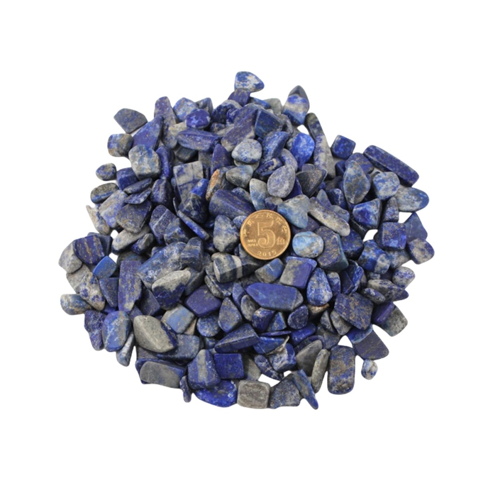100 Gram Tumbled Lapis Lazuli Chips Crushed Gemstone Perfect for Home Decoration & Decor Jewelry Making Chakra Healing Meditation Wicca Vases & Plants - Irregular Shaped Pieces