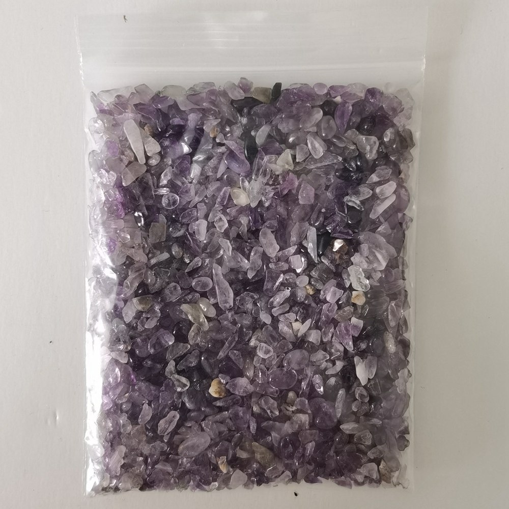 Amethyst Chips 100Gram Crushed Gemstone Perfect for Home Decoration & Decor Jewelry Making Chakra Healing Meditation Wicca Vases & Plants - Irregular Shaped Pieces