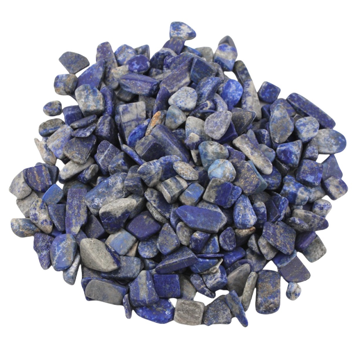 100 Gram Tumbled Lapis Lazuli Chips Crushed Gemstone Perfect for Home Decoration & Decor Jewelry Making Chakra Healing Meditation Wicca Vases & Plants - Irregular Shaped Pieces
