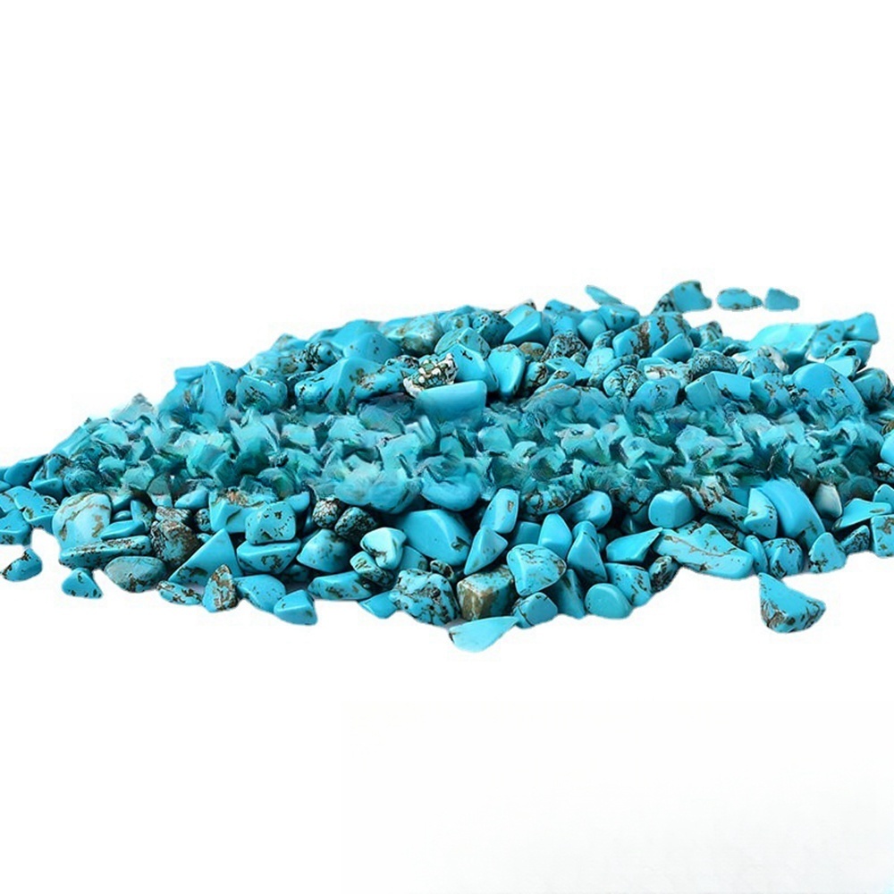 100 Gram Syn.Turquoise Chips Crushed Gemstone Perfect for Home Decoration & Decor Jewelry Making Chakra Healing Meditation Wicca Vases & Plants - Irregular Shaped Pieces