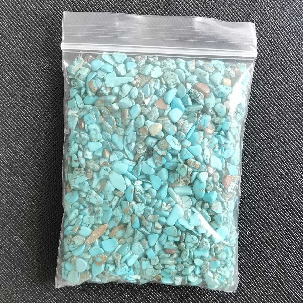 100 Gram Natural Turquoise Chips Crushed Gemstone Perfect for Home Decoration & Decor Jewelry Making Chakra Healing Meditation Wicca Vases & Plants - Irregular Shaped Pieces
