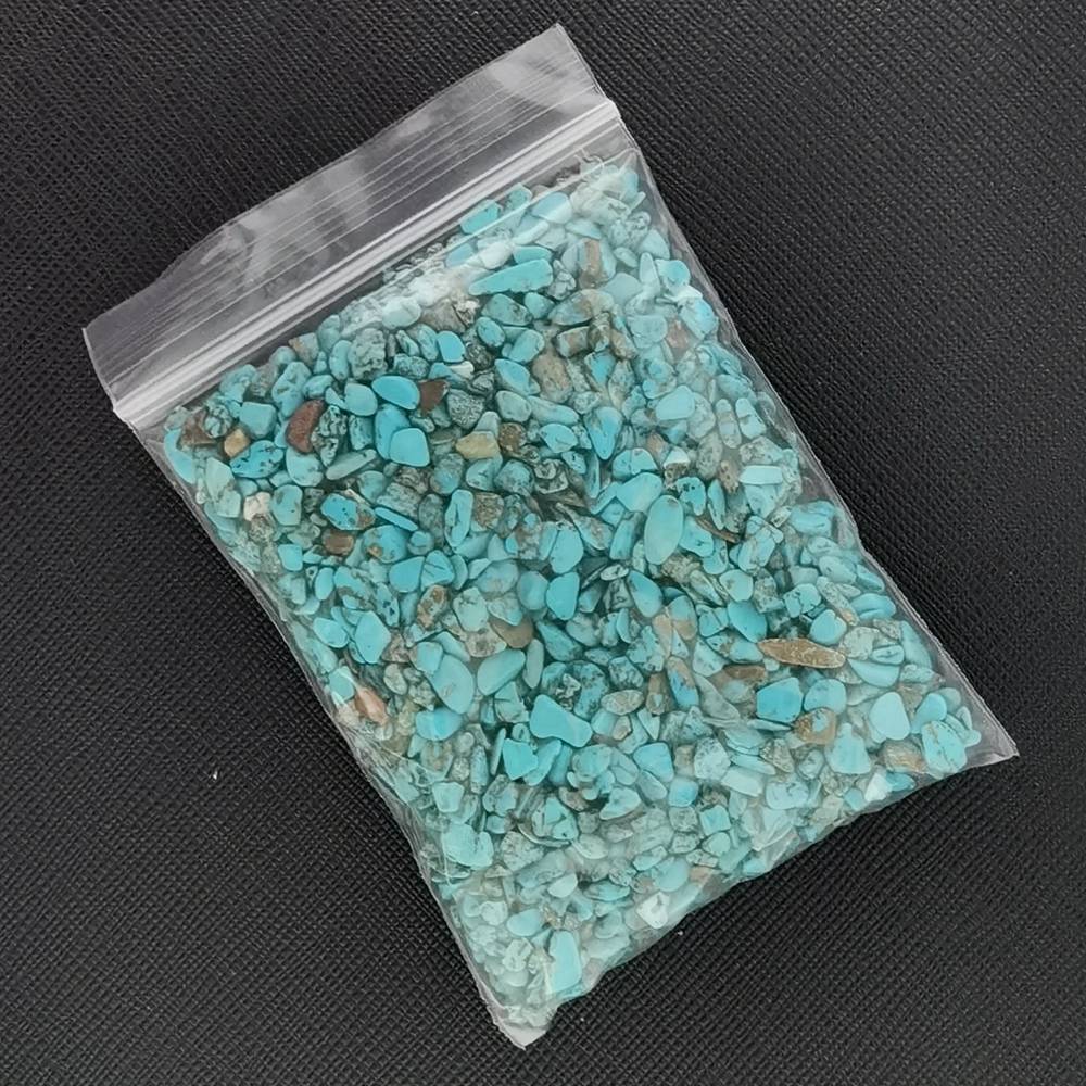 100 Gram Natural Turquoise Chips Crushed Gemstone Perfect for Home Decoration & Decor Jewelry Making Chakra Healing Meditation Wicca Vases & Plants - Irregular Shaped Pieces