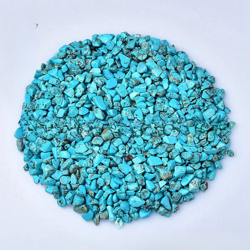 100 Gram Syn.Turquoise Chips Crushed Gemstone Perfect for Home Decoration & Decor Jewelry Making Chakra Healing Meditation Wicca Vases & Plants - Irregular Shaped Pieces