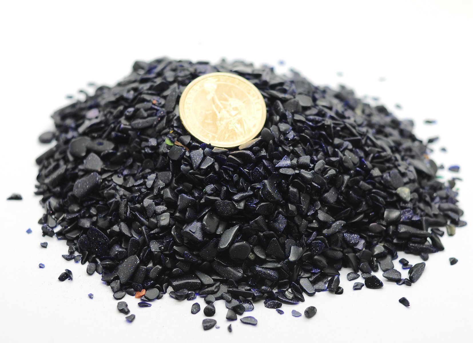 Chip Blue Sandstone Beads for Home Decoration & Decor Making Jewelry 100Gram