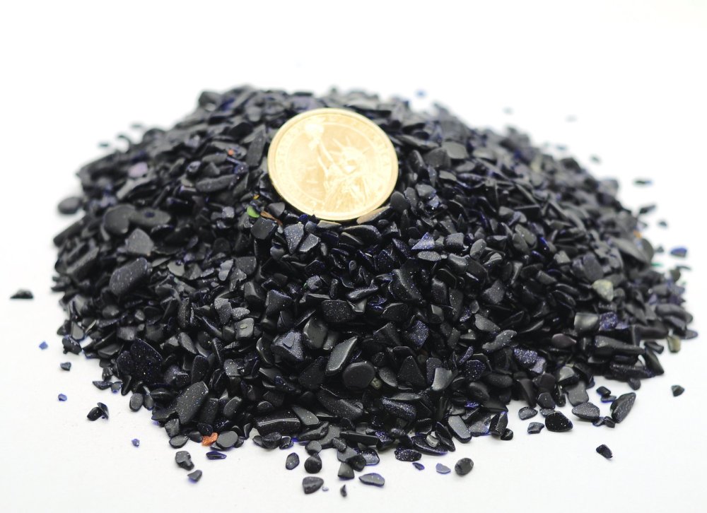 Chip Blue Sandstone Beads for Home Decoration & Decor Making Jewelry 100Gram