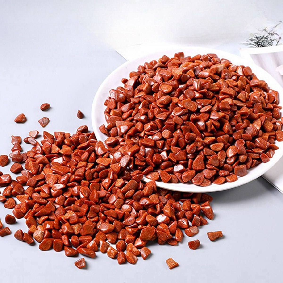 Chip Red Goldstone Stone Beads for Home Decoration & Decor Making Jewelry 100Gram