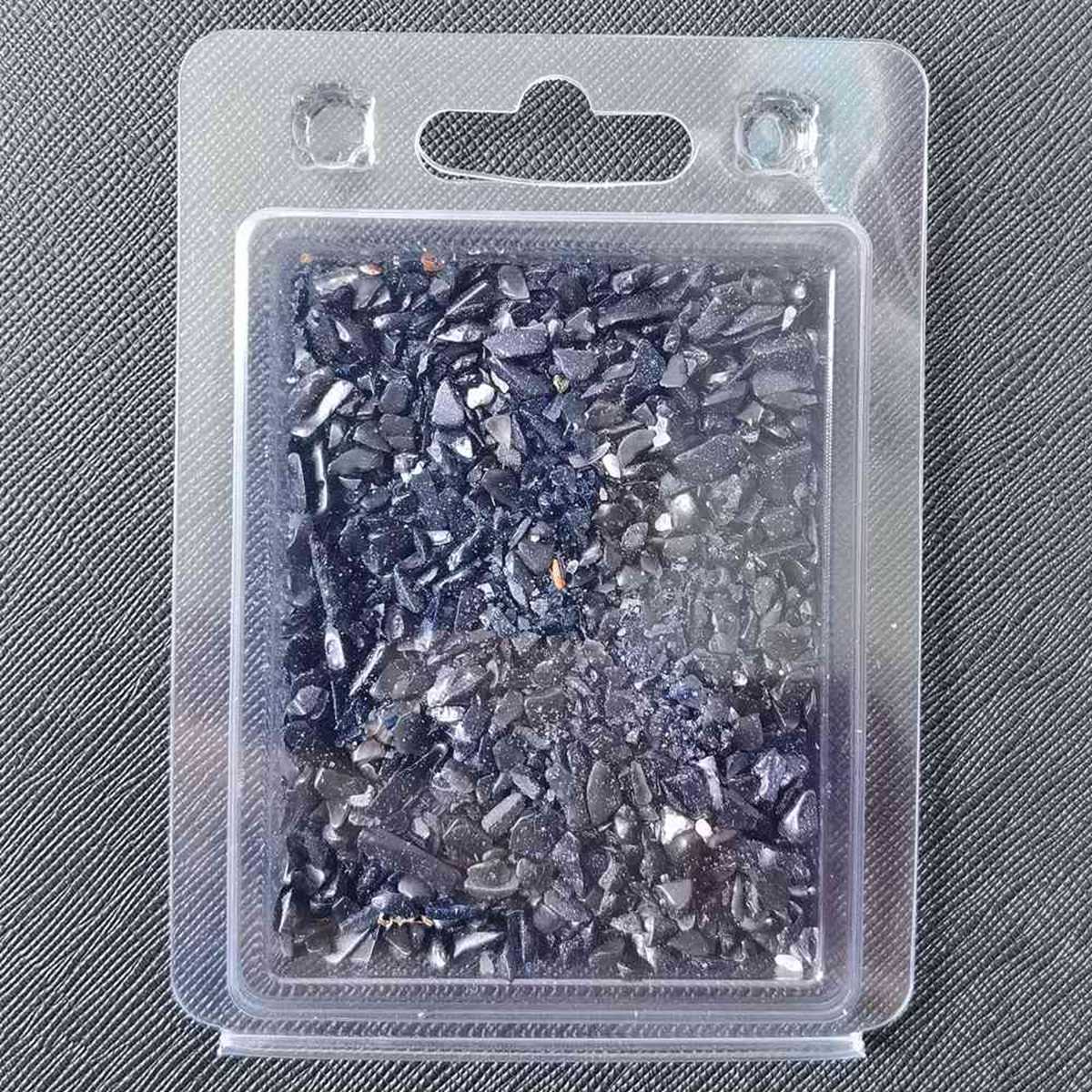 Chip Blue Sandstone Beads for Home Decoration & Decor Making Jewelry 100Gram In Plastic Box
