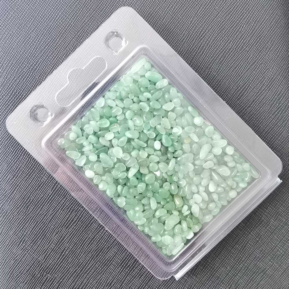 Chip Green Aventurine Stone Beads for Home Decoration & Decor Making Jewelry 100Gram in Plastic Box