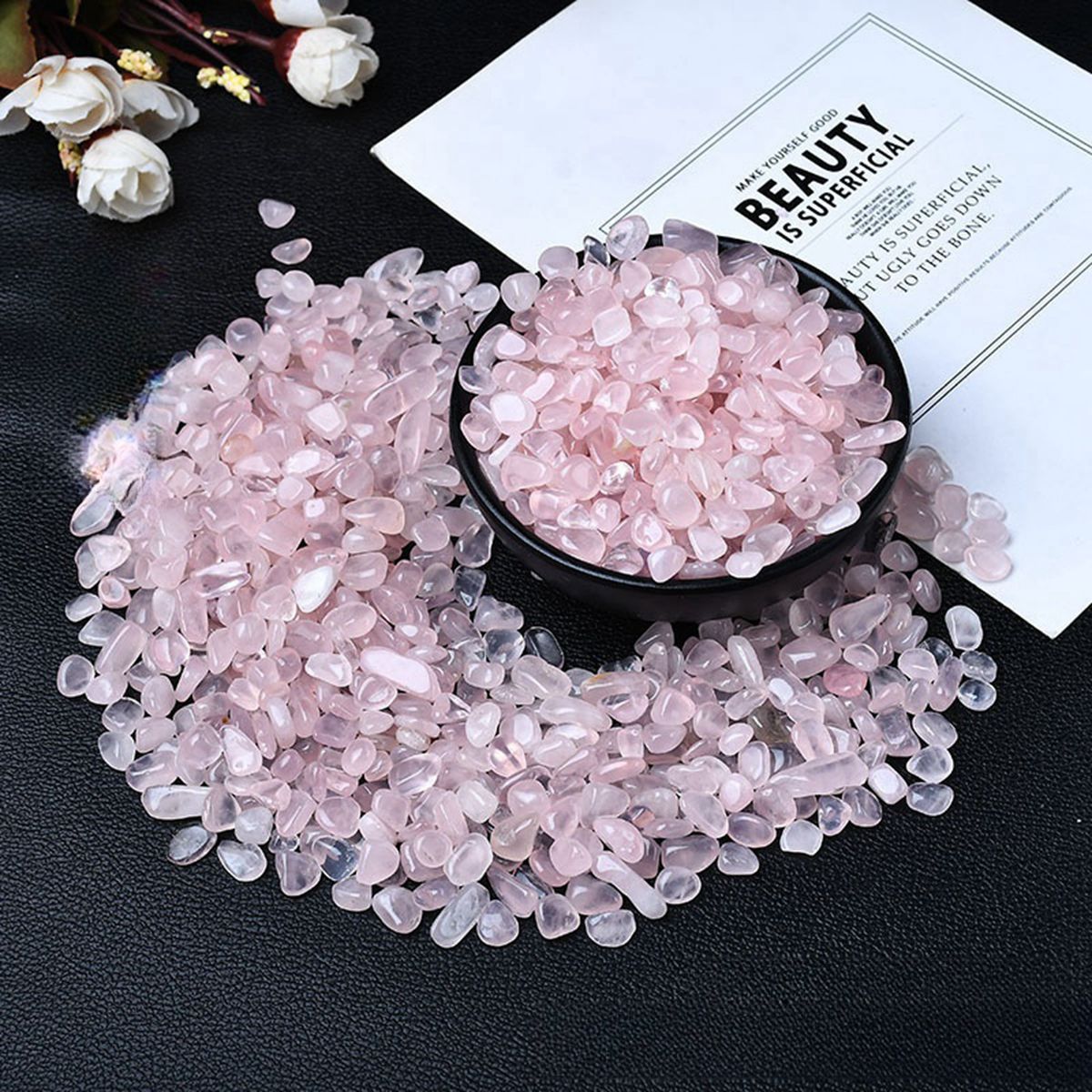Chip Rose Quartz Beads for Home Decoration & Decor Making Jewelry 100Gram