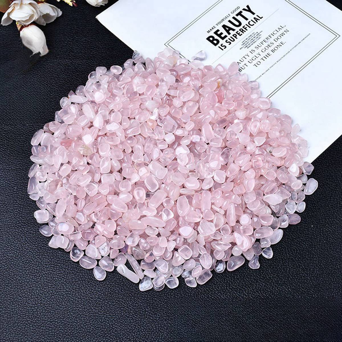 Chip Rose Quartz Beads for Home Decoration & Decor Making Jewelry 100Gram