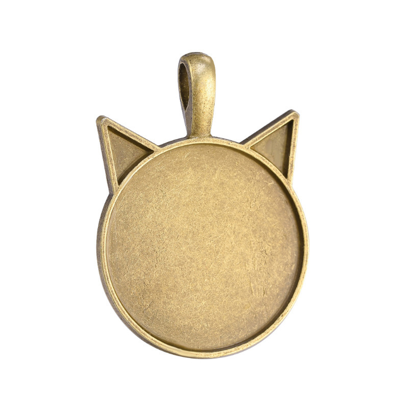 Alloy Pendant Accessories for DIY Making Jewelry  Cat Shape Metal Findings without Stone Cabochons