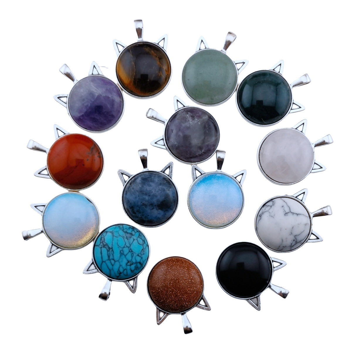 Alloy Pendant Accessories for DIY Making Jewelry  Cat Shape Metal Findings without Stone Cabochons