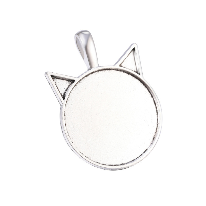 Alloy Pendant Accessories for DIY Making Jewelry  Cat Shape Metal Findings without Stone Cabochons