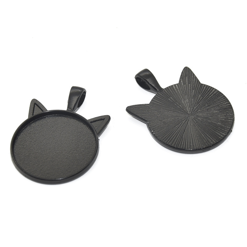 Alloy Pendant Accessories for DIY Making Jewelry  Cat Shape Metal Findings without Stone Cabochons