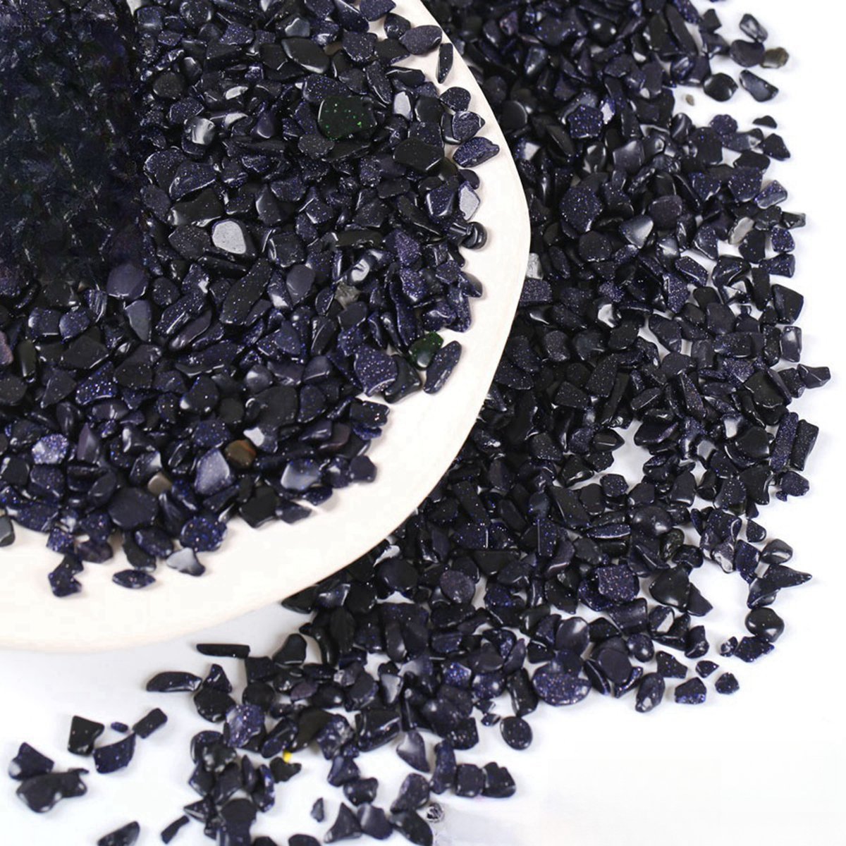 Chip Blue Sandstone Beads for Home Decoration & Decor Making Jewelry 100Gram