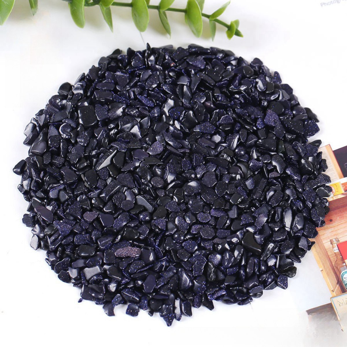 Chip Blue Sandstone Beads for Home Decoration & Decor Making Jewelry 100Gram