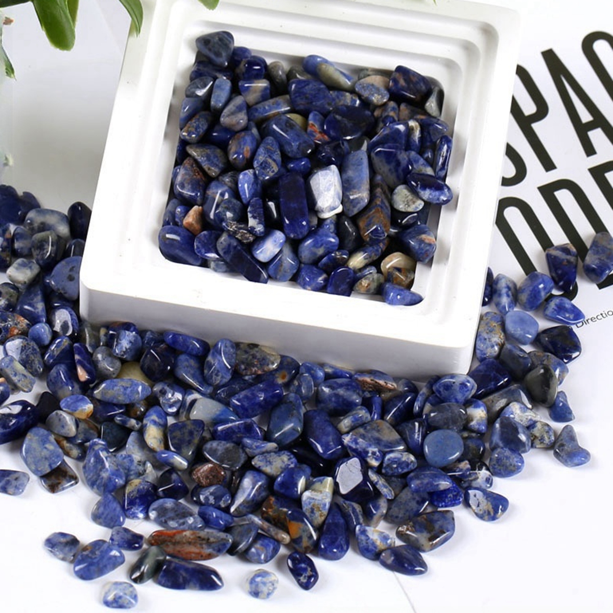Chip Sodalite Beads for Home Decoration & Decor Making Jewelry 100Gram