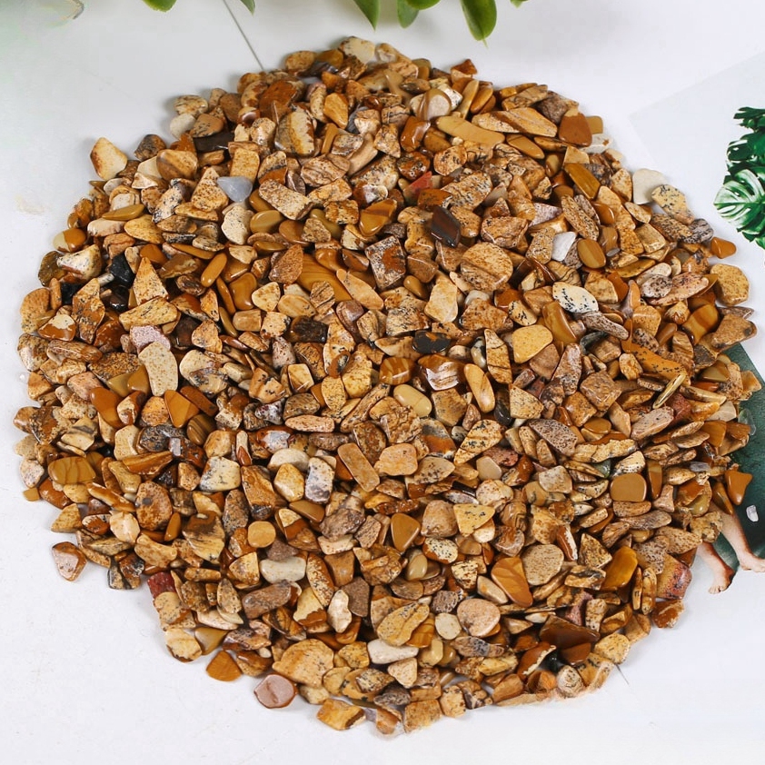 Chip Picture Jasper Beads for Home Decoration & Decor Making Jewelry 100Gram