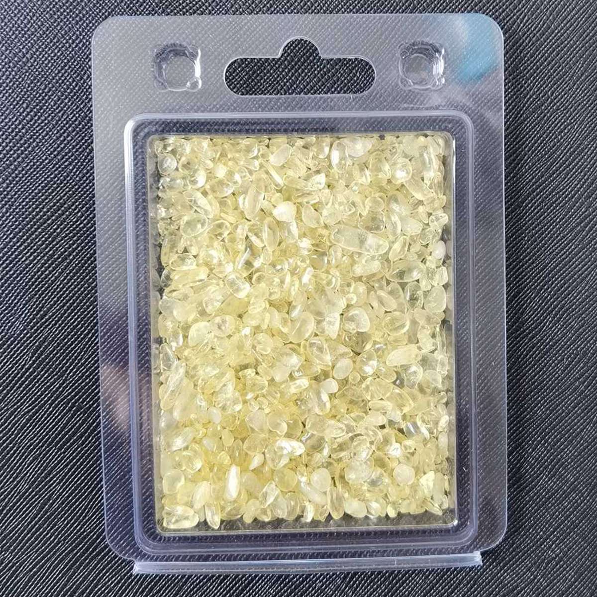 Chip Citrine Beads for Home Decoration & Decor Making Jewelry 100Gram in Plastic Box