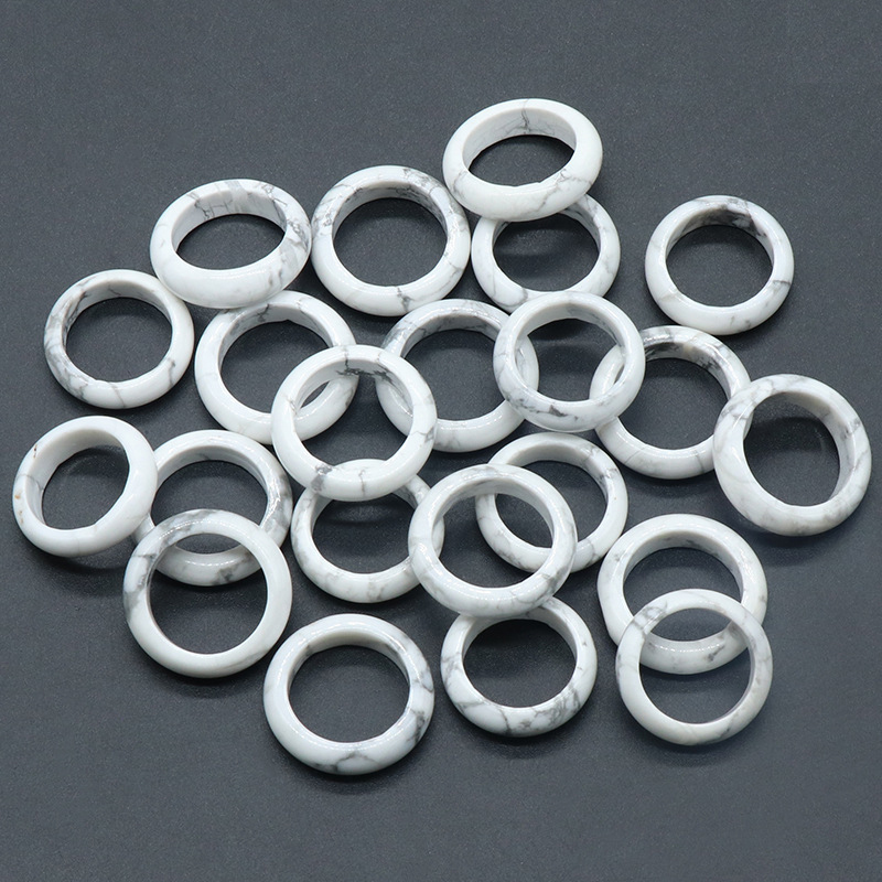 Howltie Band Rings 6MM Thickness  Natural Vintage Knuckle Stackable Finger Round Donut Ring for Women Girls