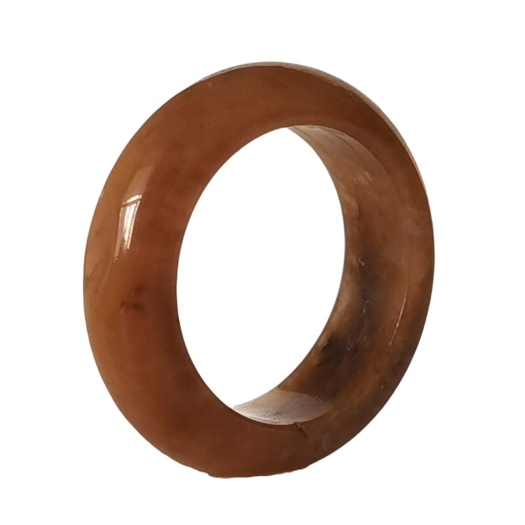 6MM Thickness Natural Domed Gemstone Band Rings  Diameter 16-18mm Vintage Knuckle Stackable Finger Round Donut Ring