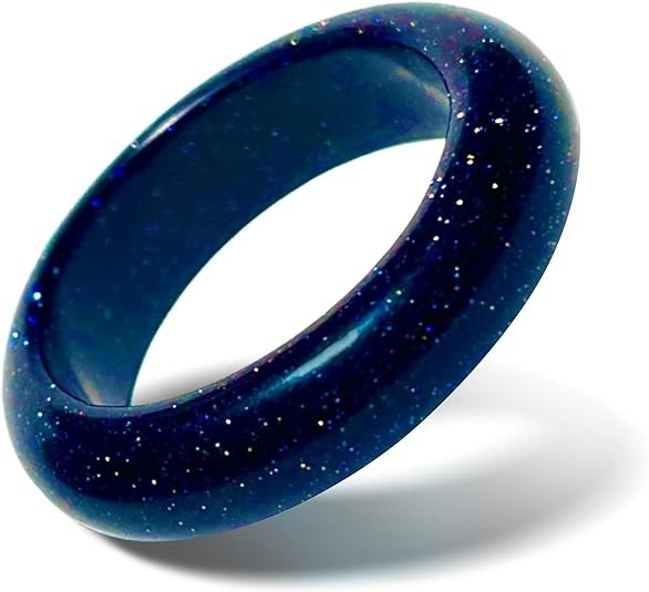 6MM Thickness Natural Domed Gemstone Band Rings  Diameter 16-18mm Vintage Knuckle Stackable Finger Round Donut Ring