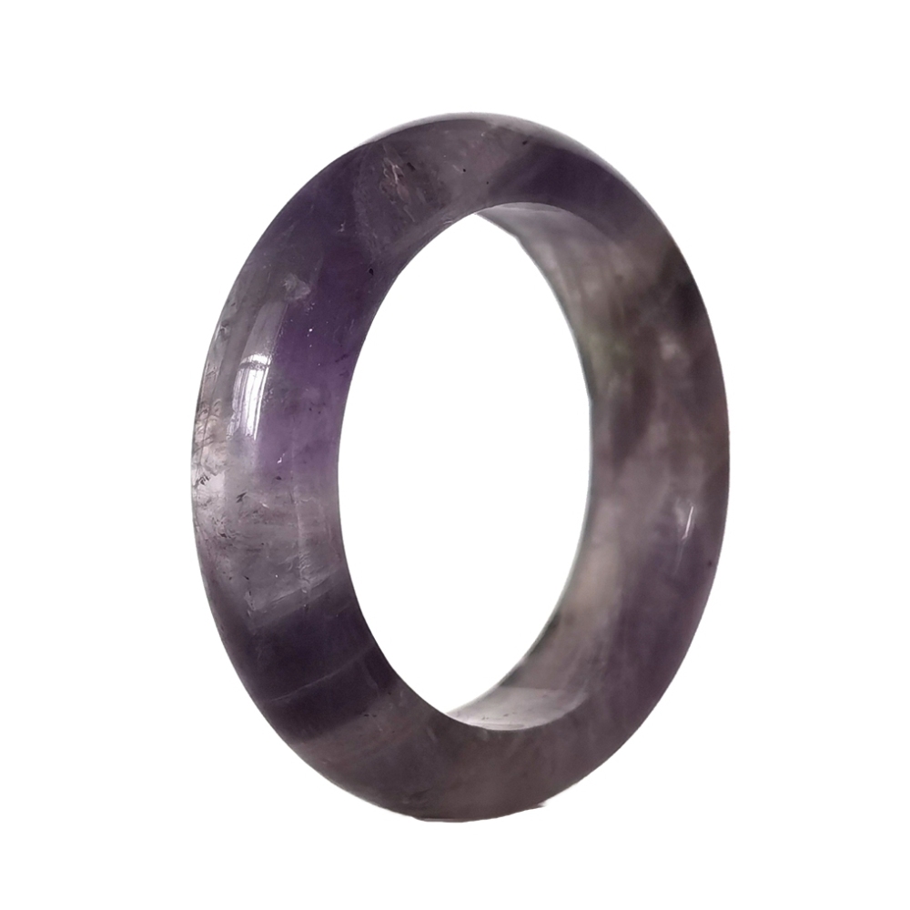 Amethyst  Band Rings 6MM Thickness  Natural Vintage Knuckle Stackable Finger Round Donut Ring for Women Girls