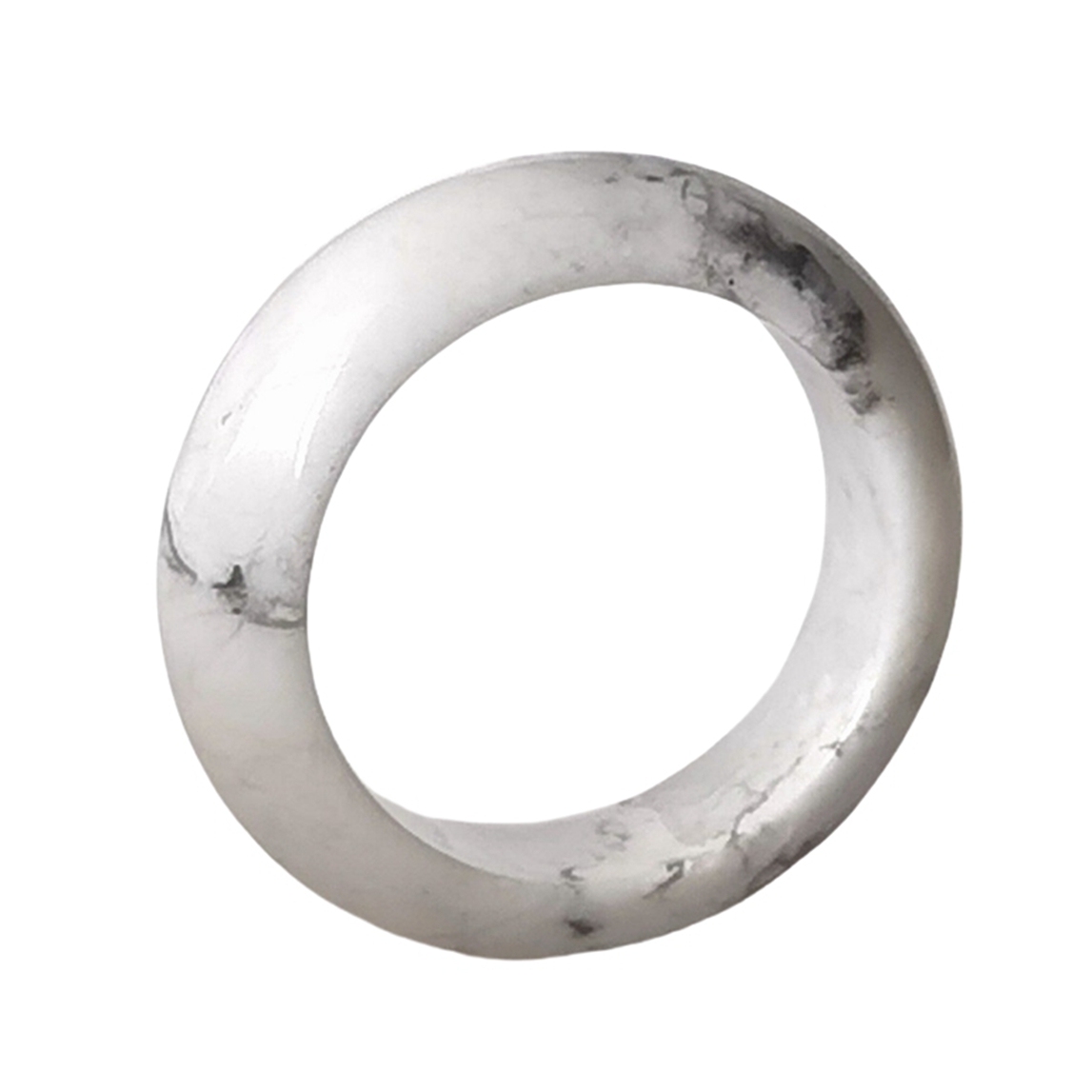 6MM Thickness Natural Domed Gemstone Band Rings  Diameter 16-18mm Vintage Knuckle Stackable Finger Round Donut Ring