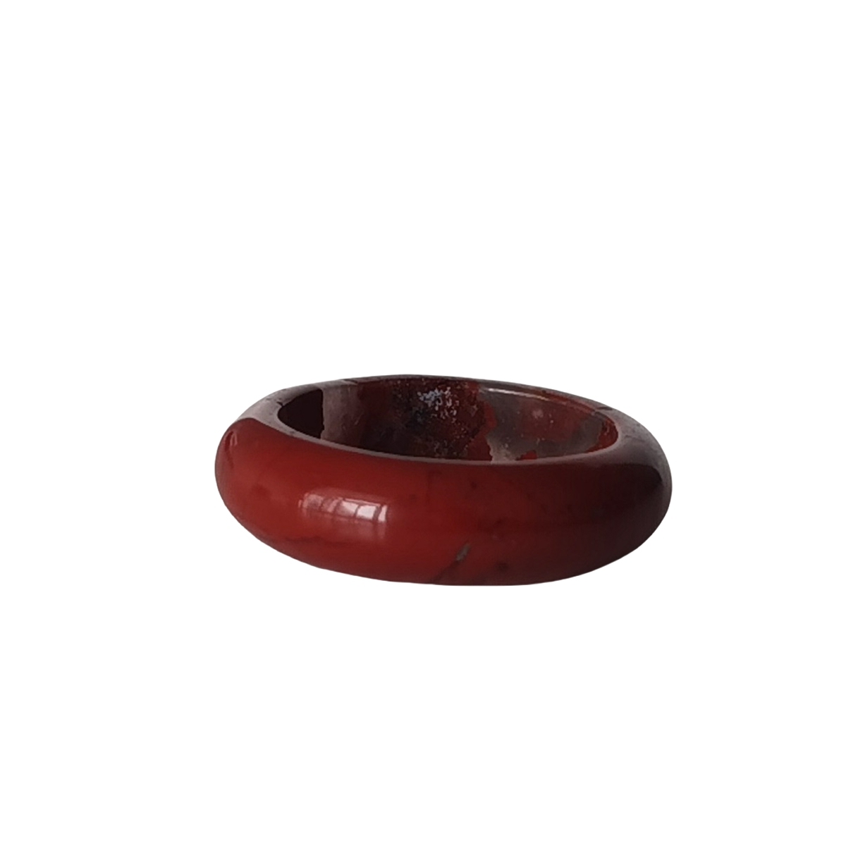 Red Jasper Band Rings 6MM Thickness  Natural Vintage Knuckle Stackable Finger Round Donut Ring for Women Girls