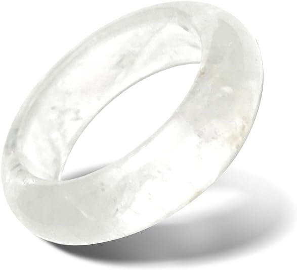 6MM Thickness Natural Domed Gemstone Band Rings  Diameter 16-18mm Vintage Knuckle Stackable Finger Round Donut Ring