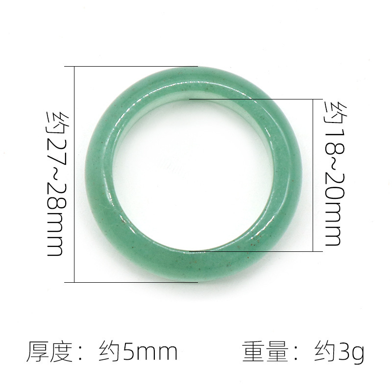 Turquoise  Band Rings 6MM Thickness  Natural Vintage Knuckle Stackable Finger Round Donut Ring for Women Girls