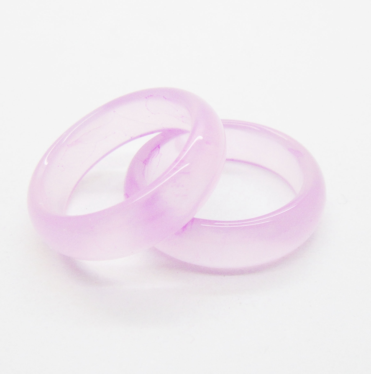 6MM Thickness Natural Domed Gemstone Band Rings  Diameter 16-18mm Vintage Knuckle Stackable Finger Round Donut Ring