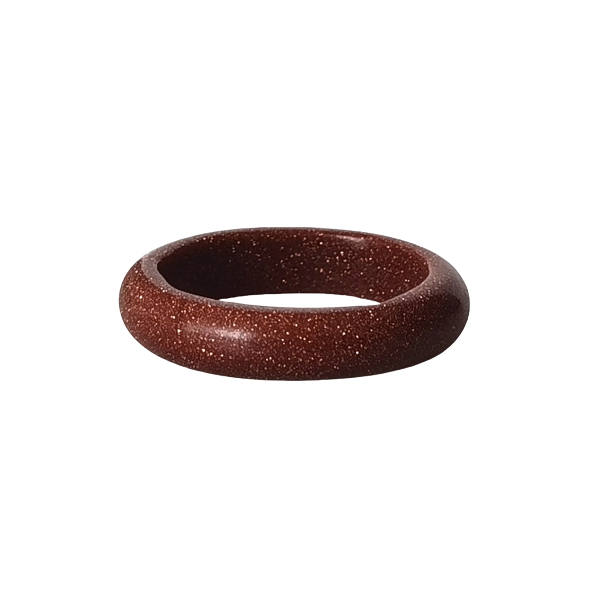 Red Goldstone Band Rings 6MM Thickness  Natural Vintage Knuckle Stackable Finger Round Donut Ring for Women Girls